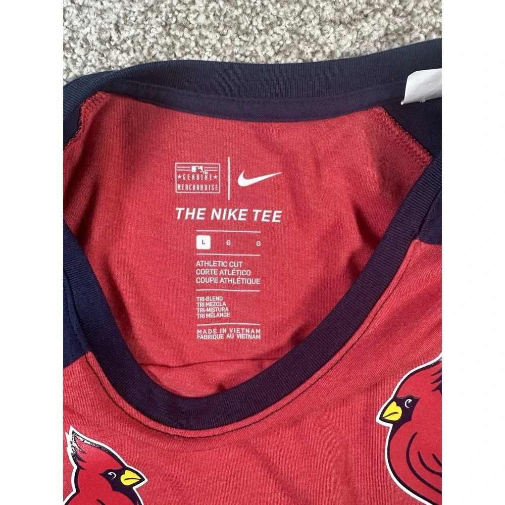 The Nike Tee MLB St. Louis Cardinals 3/4 Sleeve Baseball Tee Men's Size L Clean